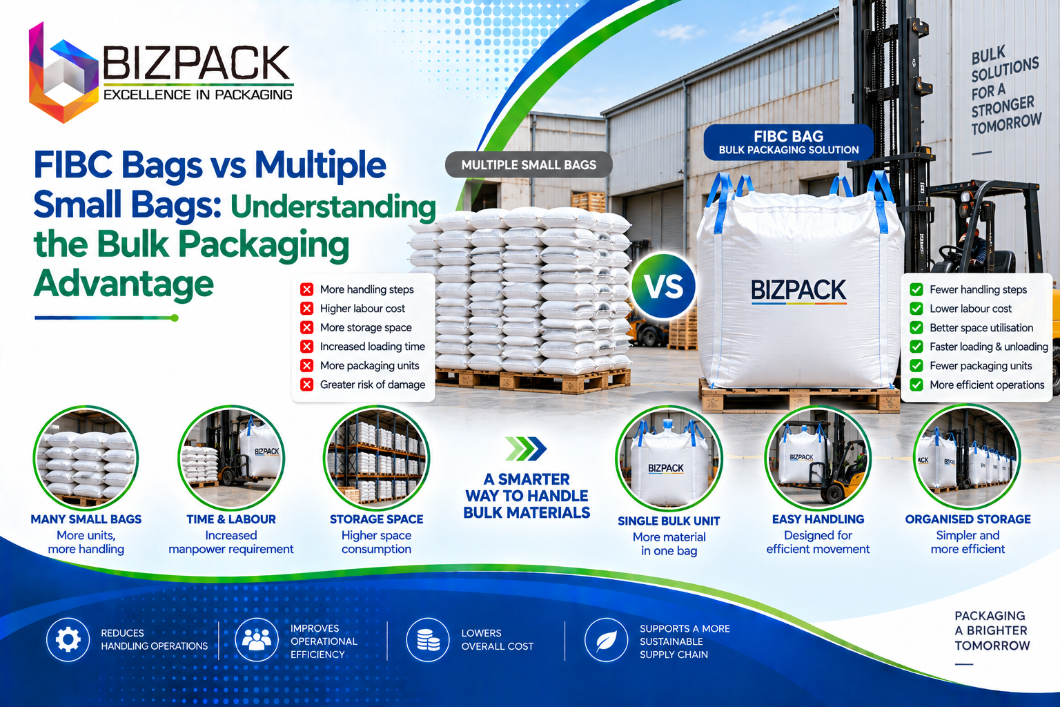 FIBC Bags vs Multiple Small Bags: Understanding the Bulk Packaging Advantage